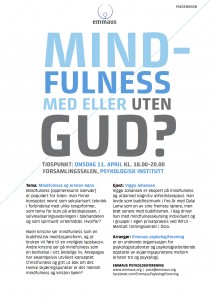 Fagseminar mindfulness - plakat